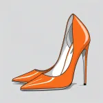 pointed orange shoes image